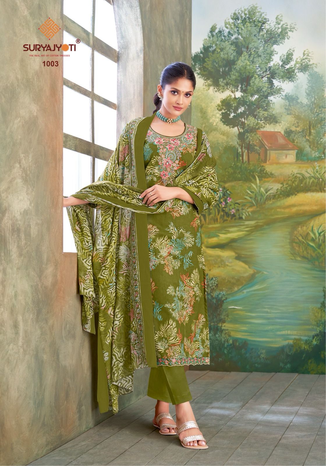 Kavisha Vol 1 Suryajyoti Pure Cotton Readymade Pant Style Suits Exporter Gujarat