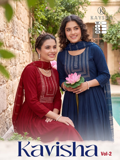 Kavisha Vol 2 Kysa Vertican Readymade Anarkali Suits Wholesale