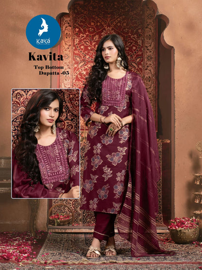 Kavita Kaya Vertical Readymade Pant Style Suits Wholesale Rate