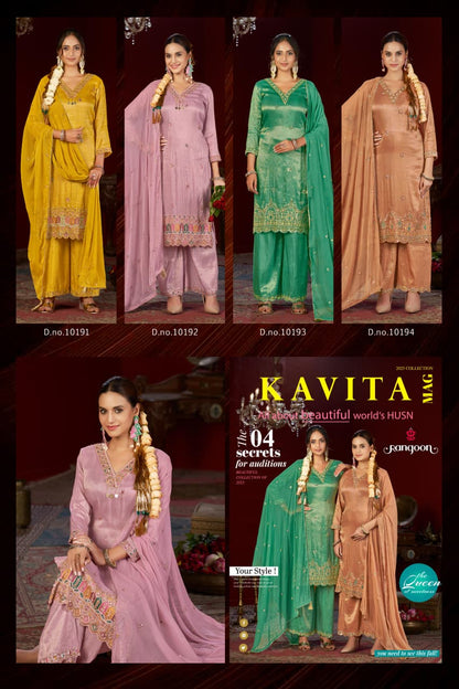 Kavita Rangoon Viscose Readymade Plazzo Style Suits Wholesale