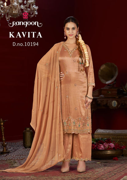Kavita Rangoon Viscose Readymade Plazzo Style Suits Wholesale
