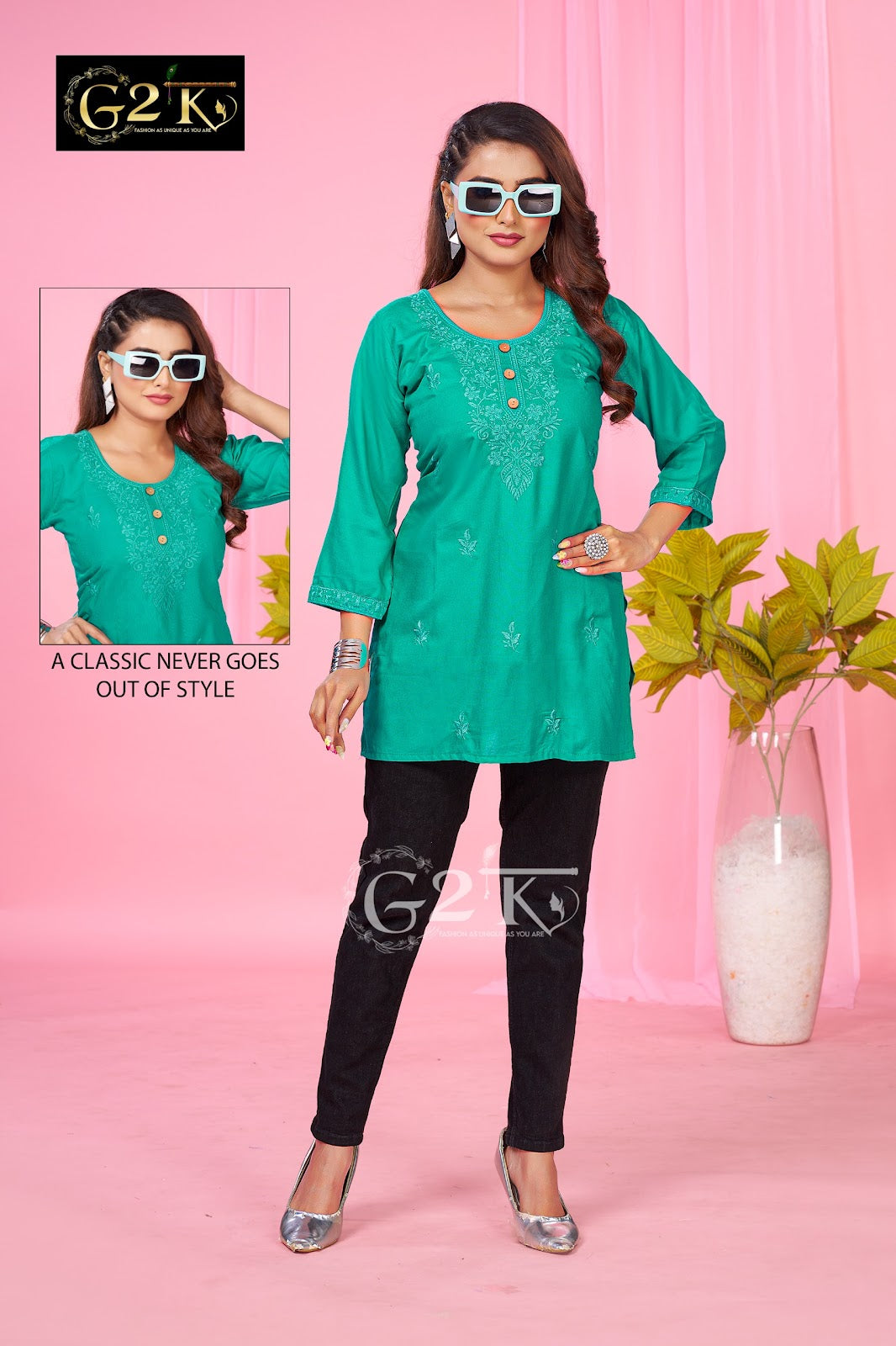Kavita Vol 2 G2K Rayon Short Kurtis Exporter India