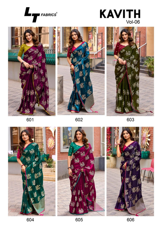 Kavith Vol 6 Lt Fabrics Silk Sarees Wholesale Price