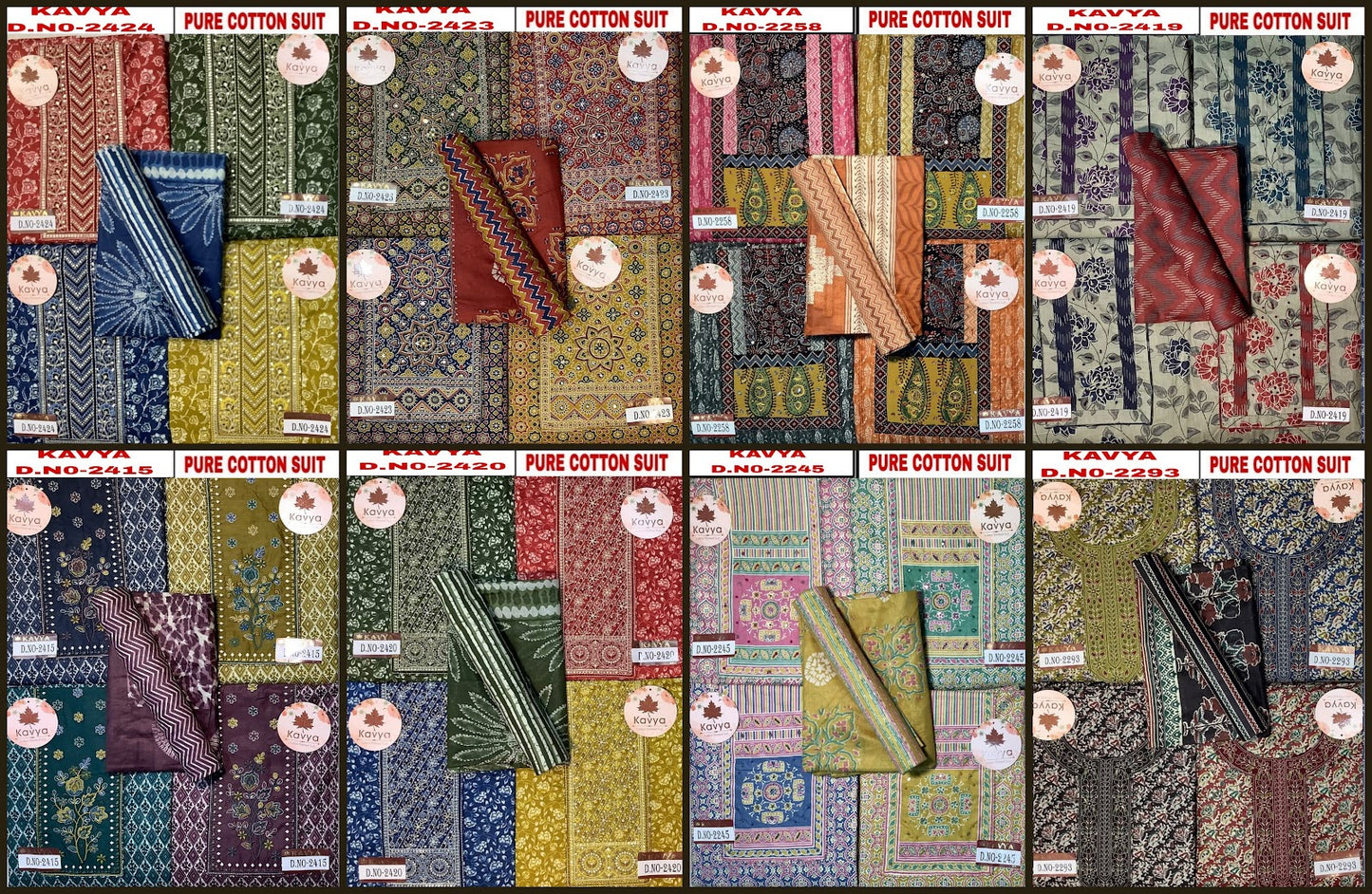 Kavya 0108 Kesar Cotton Salwar Suits Wholesaler Gujarat