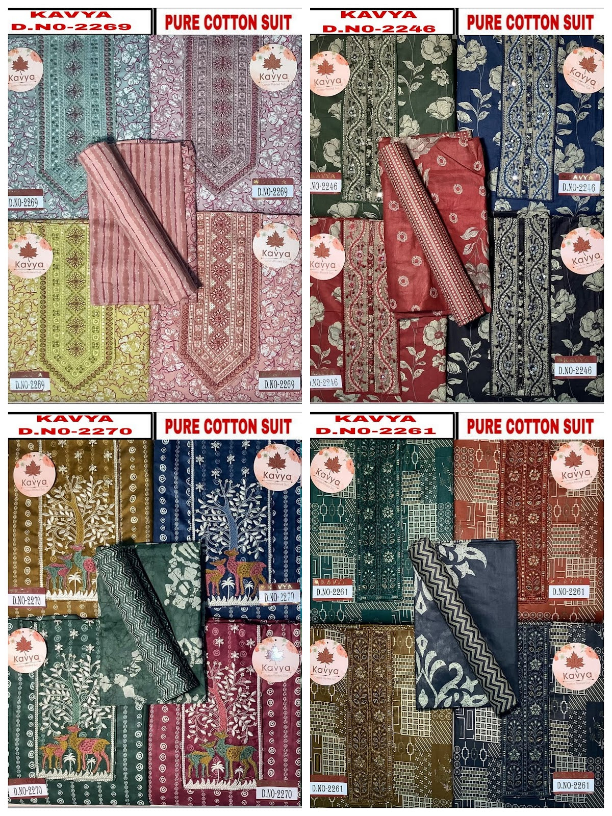 Kavya 0506 Kesar Cotton Salwar Suits Manufacturer Ahmedabad