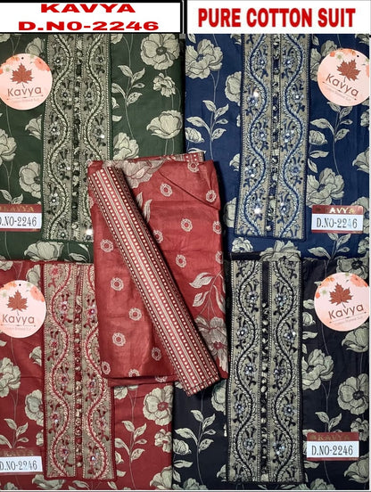 Kavya 0506 Kesar Cotton Salwar Suits Manufacturer Ahmedabad
