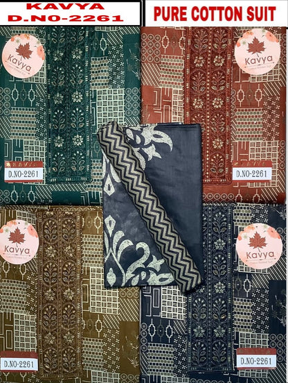 Kavya 0506 Kesar Cotton Salwar Suits Manufacturer Ahmedabad