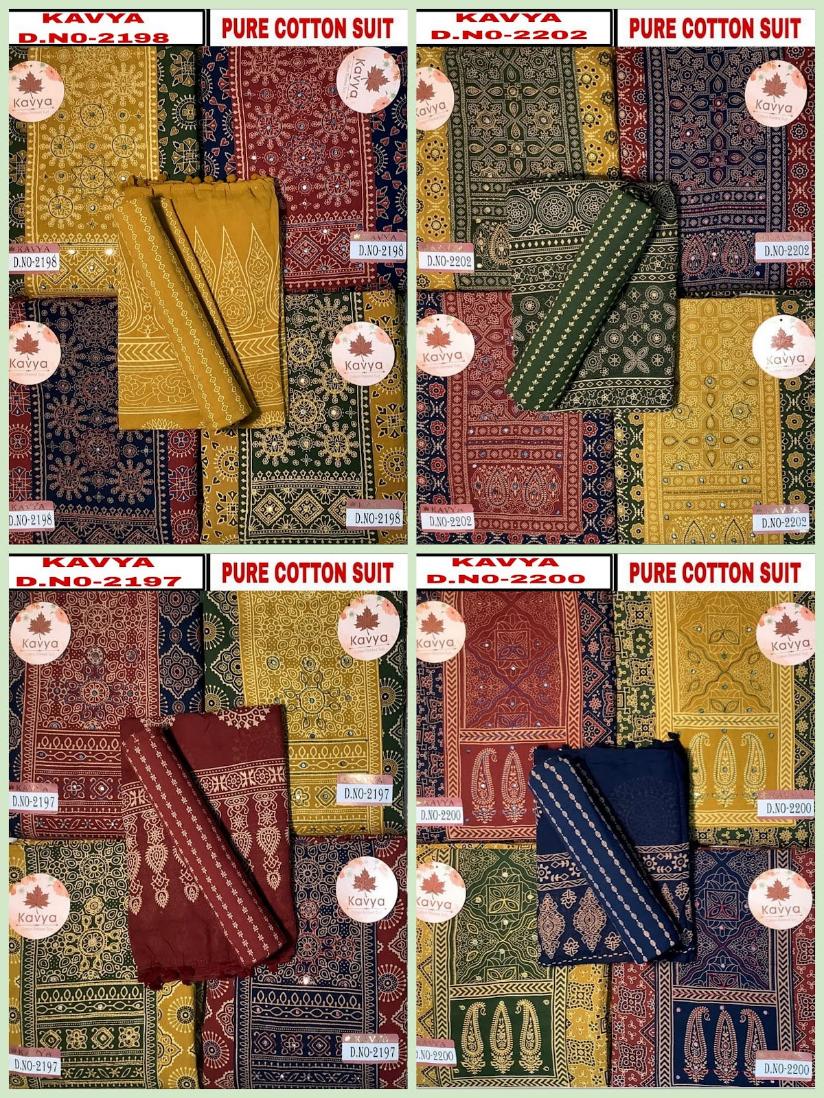 Kavya 0607 Kesar Cotton Salwar Suits Wholesale