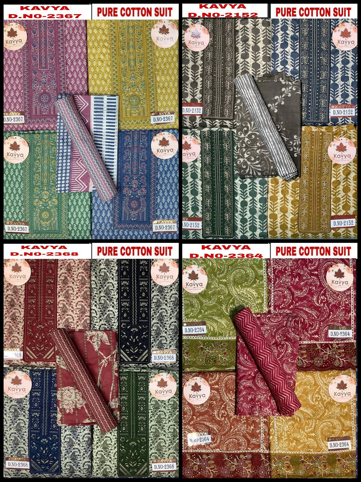 Kavya 0607 Kesar Cotton Salwar Suits Wholesale