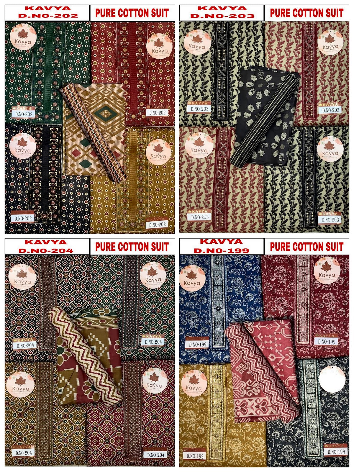 Kavya 0704 Kesar Cotton Salwar Suits Manufacturer India