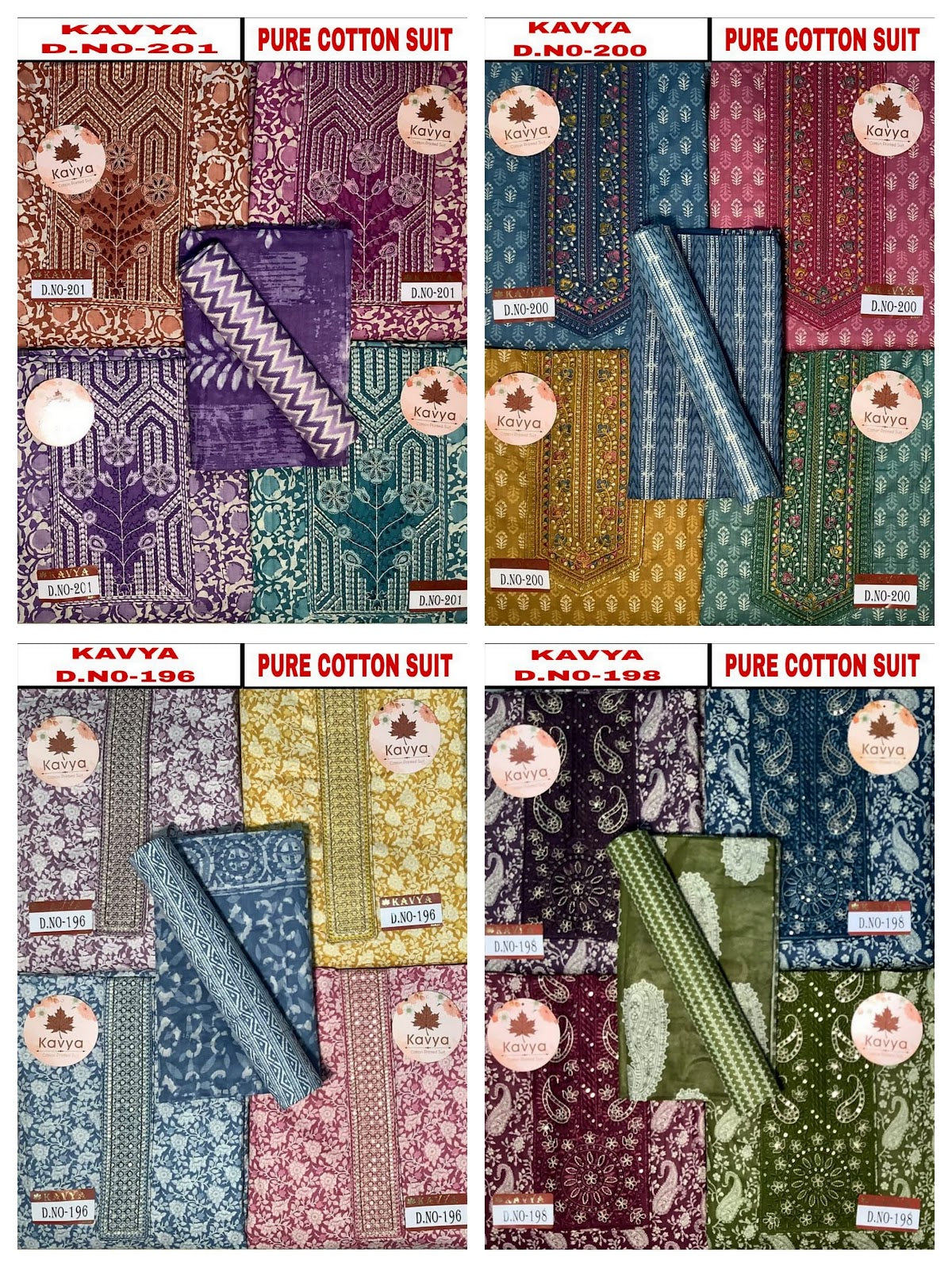 Kavya 0704 Kesar Cotton Salwar Suits Manufacturer India