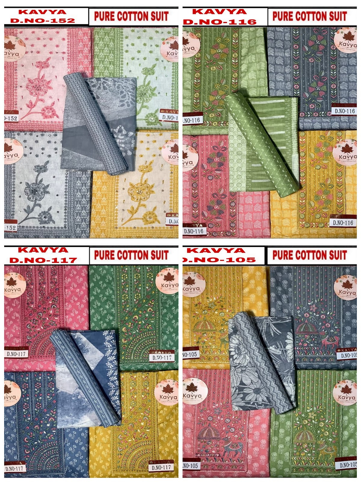 Kavya 0704 Kesar Cotton Salwar Suits Manufacturer India