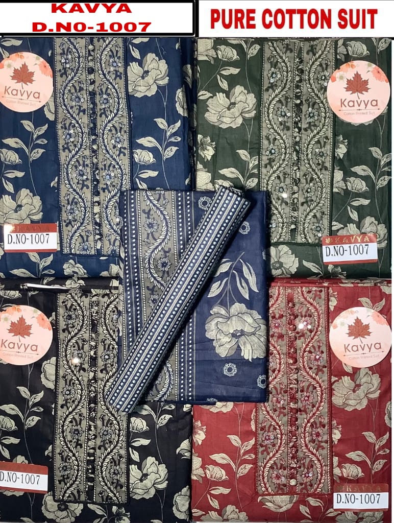Kavya 1004 Kesar Cotton Salwar Suits Manufacturer