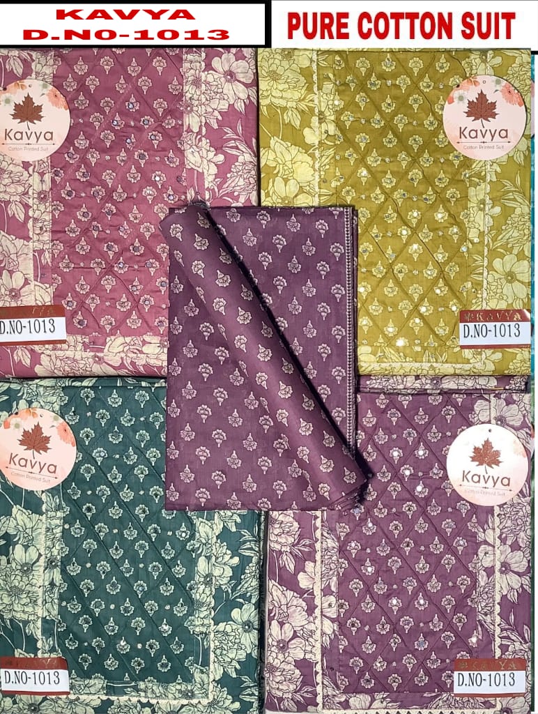 Kavya 1004 Kesar Cotton Salwar Suits Manufacturer