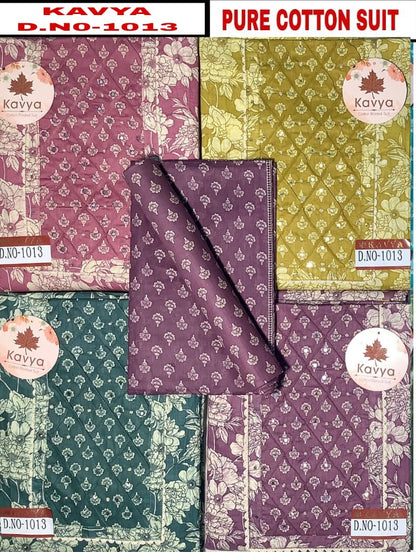 Kavya 1004 Kesar Cotton Salwar Suits Manufacturer