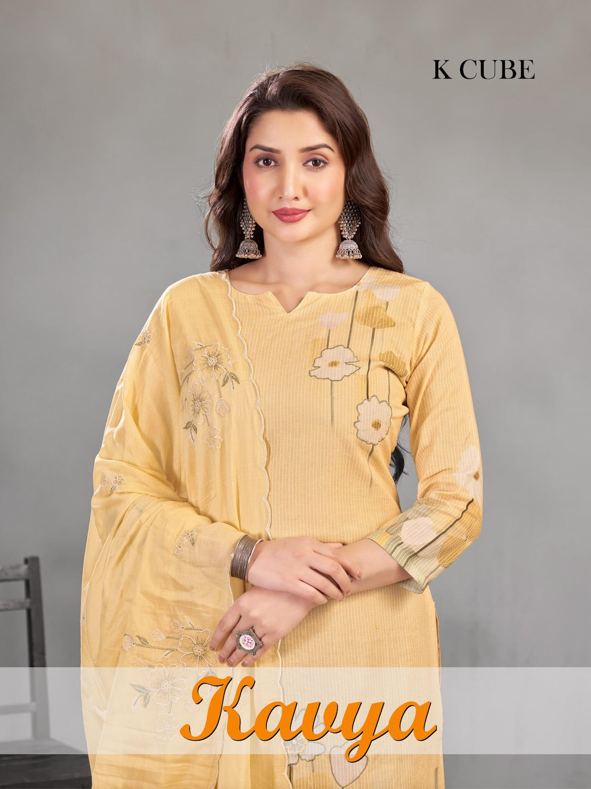 Kavya 1005 K Cube Cotton Pant Style Suits Wholesaler Gujarat