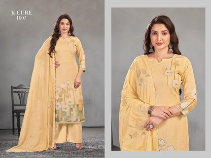 Kavya 1005 K Cube Cotton Pant Style Suits Wholesaler Gujarat