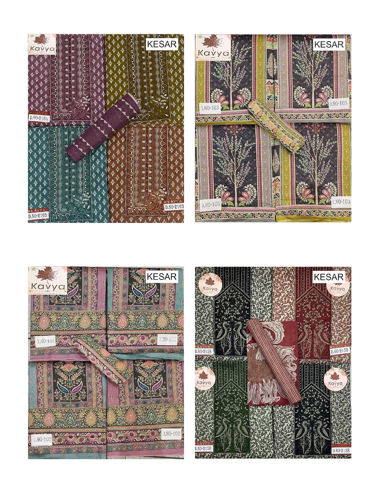 Kavya 1806 Kesar Cotton Salwar Suits Exporter India