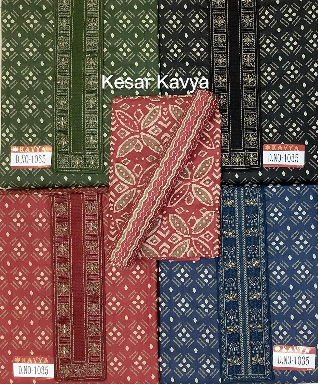 Kavya 220125 Kesar Cotton Salwar Suits Wholesale Rate