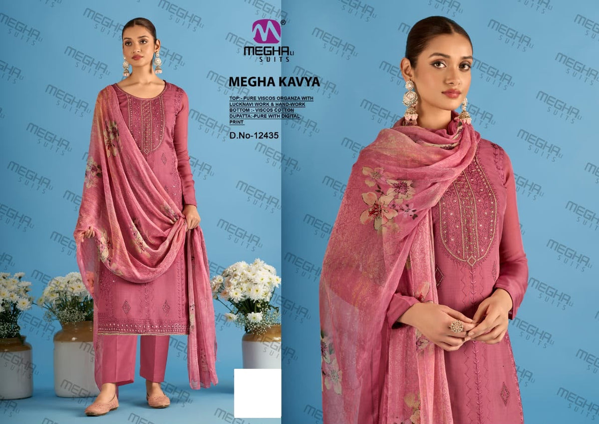 Kavya Megha Viscose Organza Pant Style Suits Wholesale