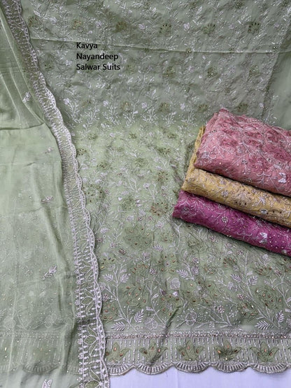 Kavya Nayandeep Organza Salwar Suits Wholesaler Ahmedabad