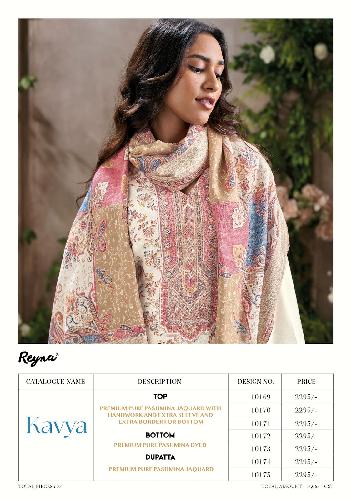 Kavya Reyna Pashmina Suits Wholesaler