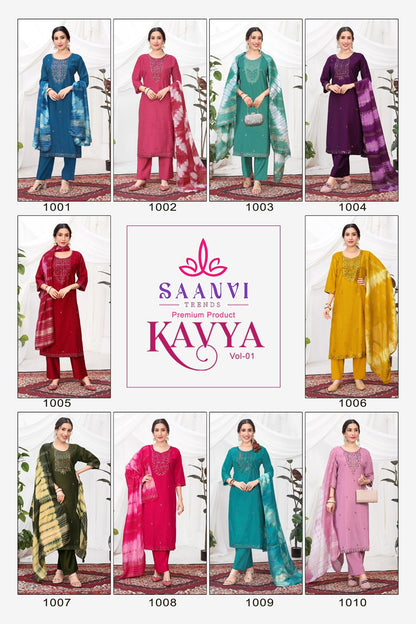 Kavya Vol 1 Saanvi Vetican Readymade Pant Style Suits Supplier Ahmedabad