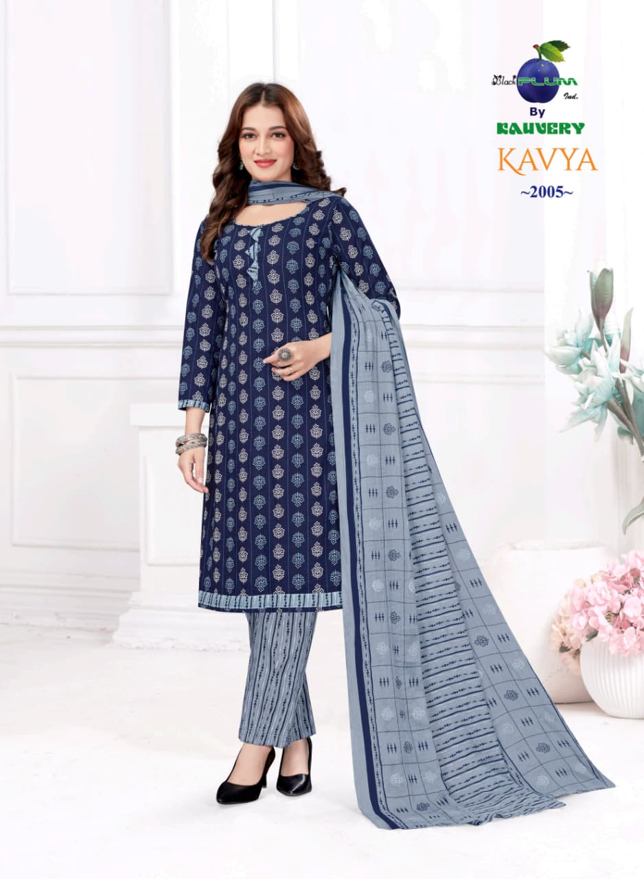 Kavya Vol 20 Black Plum Cotton Readymade Pant Style Suits Wholesale Price
