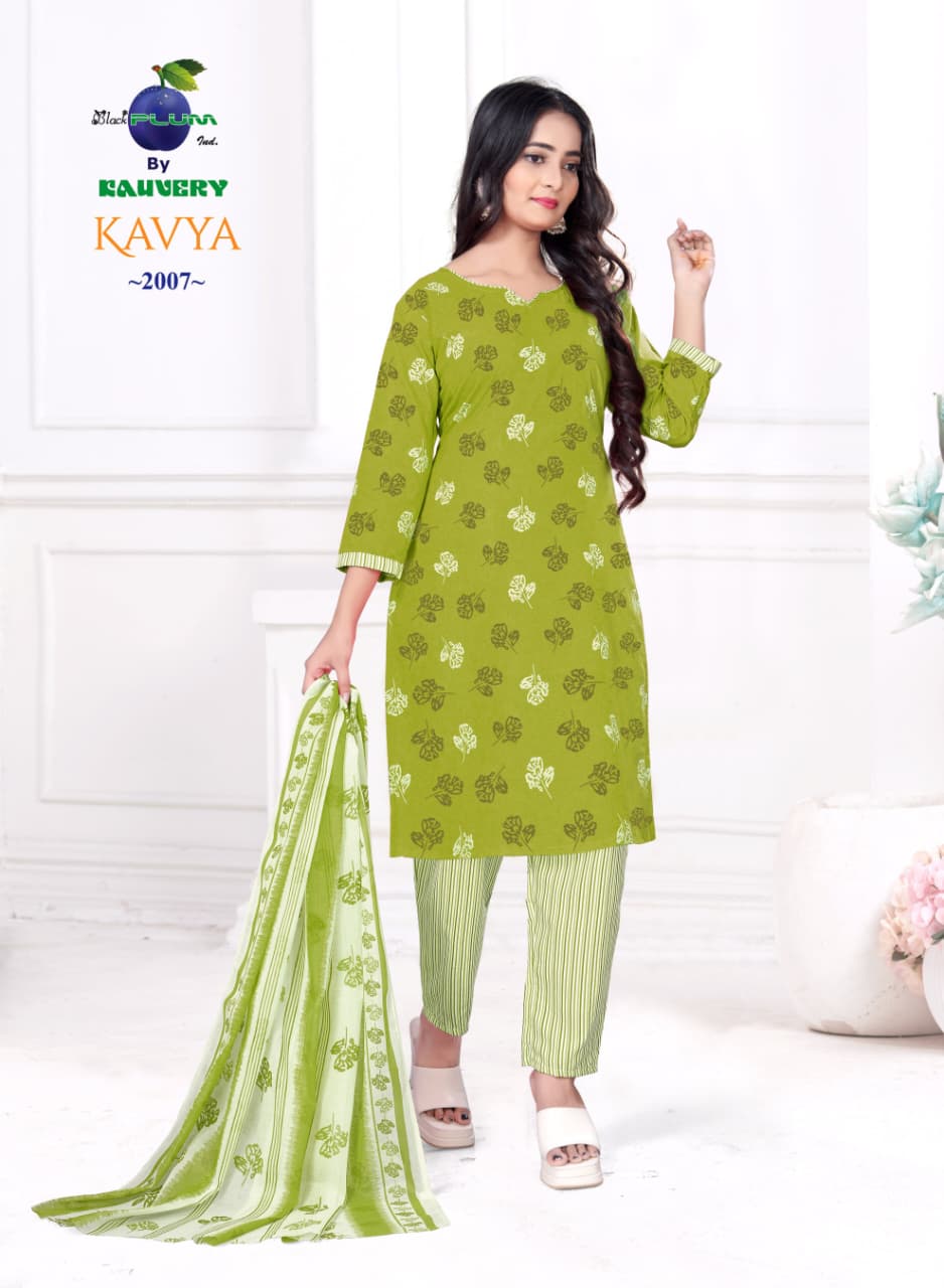 Kavya Vol 20 Black Plum Cotton Readymade Pant Style Suits Wholesale Price
