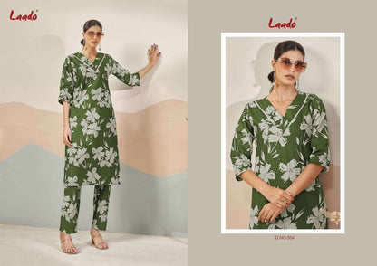 Kavya Vol 5 Laado Heavy Cotton Kurti Pant Set Wholesale