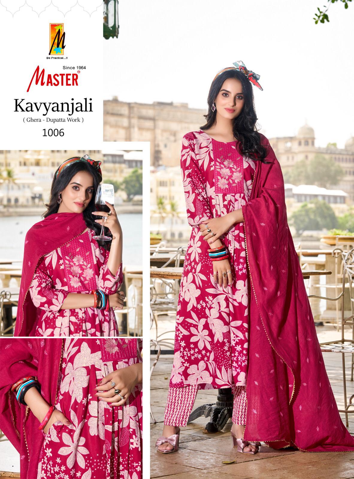 Kavyanjali Master Rayon Foil Readymade Anarkali Suits Manufacturer Gujarat