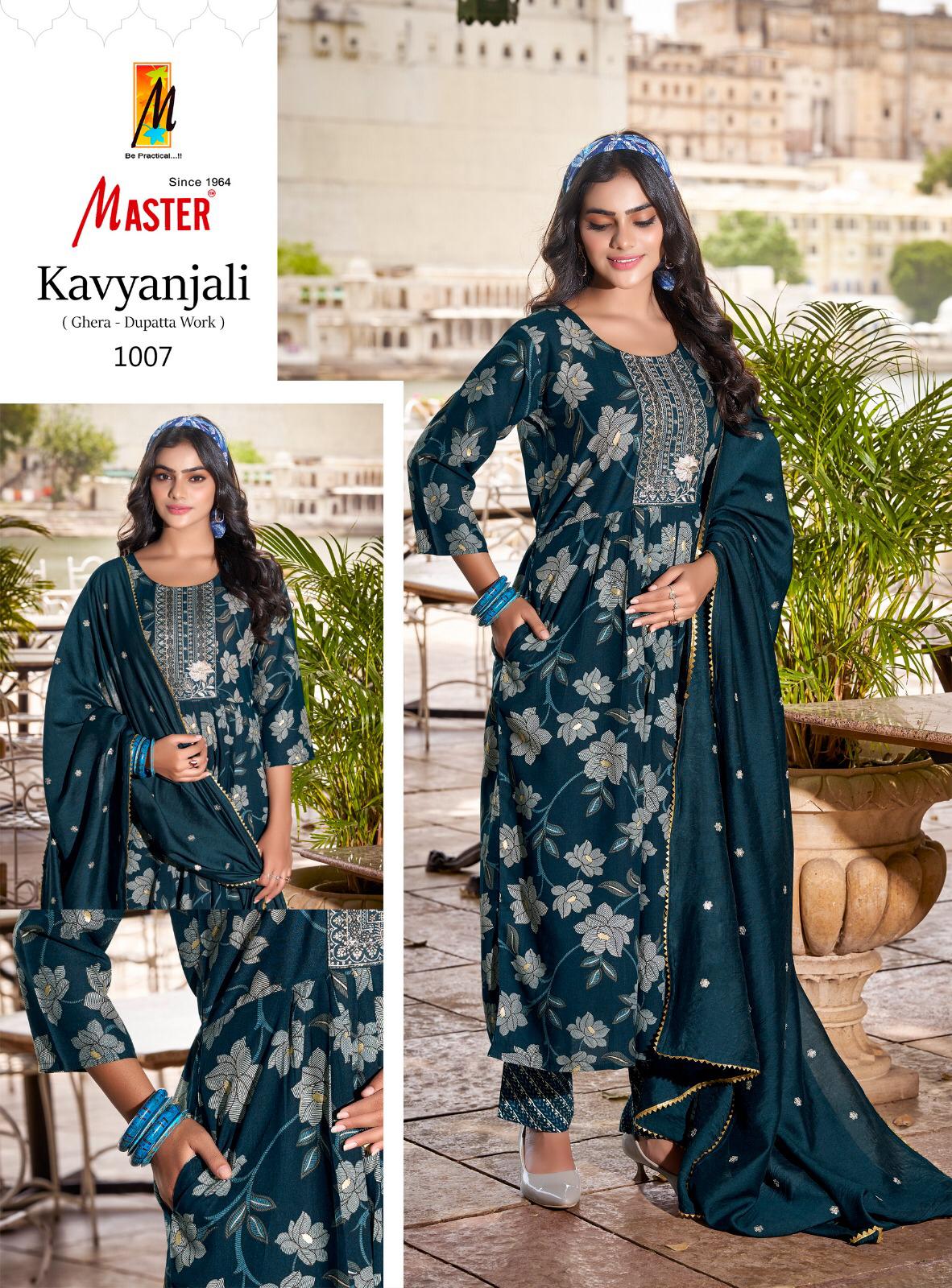 Kavyanjali Master Rayon Foil Readymade Anarkali Suits Manufacturer Gujarat