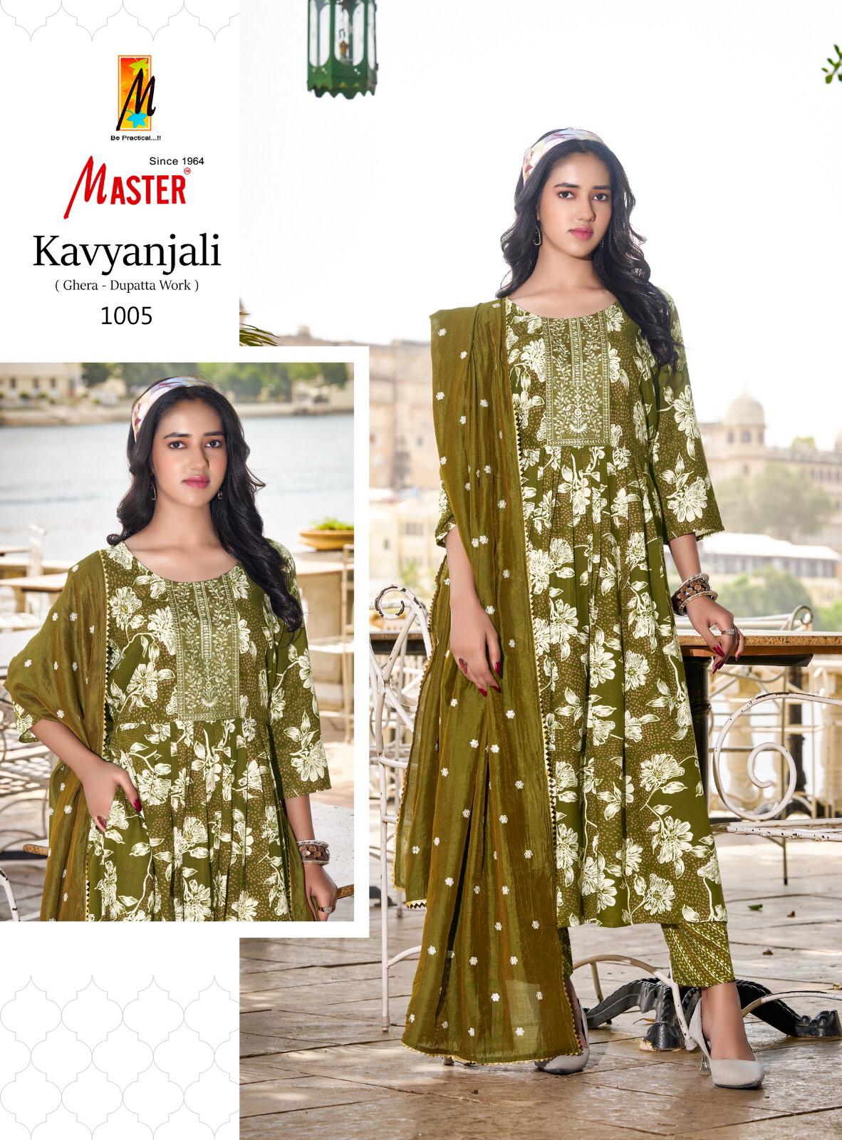 Kavyanjali Master Rayon Foil Readymade Anarkali Suits Manufacturer Gujarat