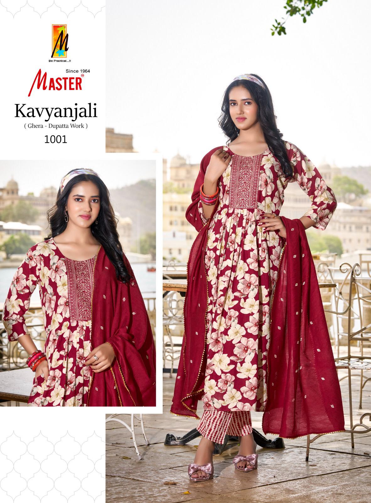 Kavyanjali Master Rayon Foil Readymade Anarkali Suits Manufacturer Gujarat