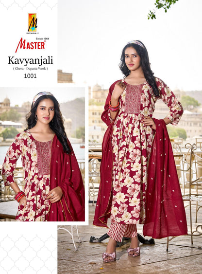 Kavyanjali Master Rayon Foil Readymade Anarkali Suits Manufacturer Gujarat