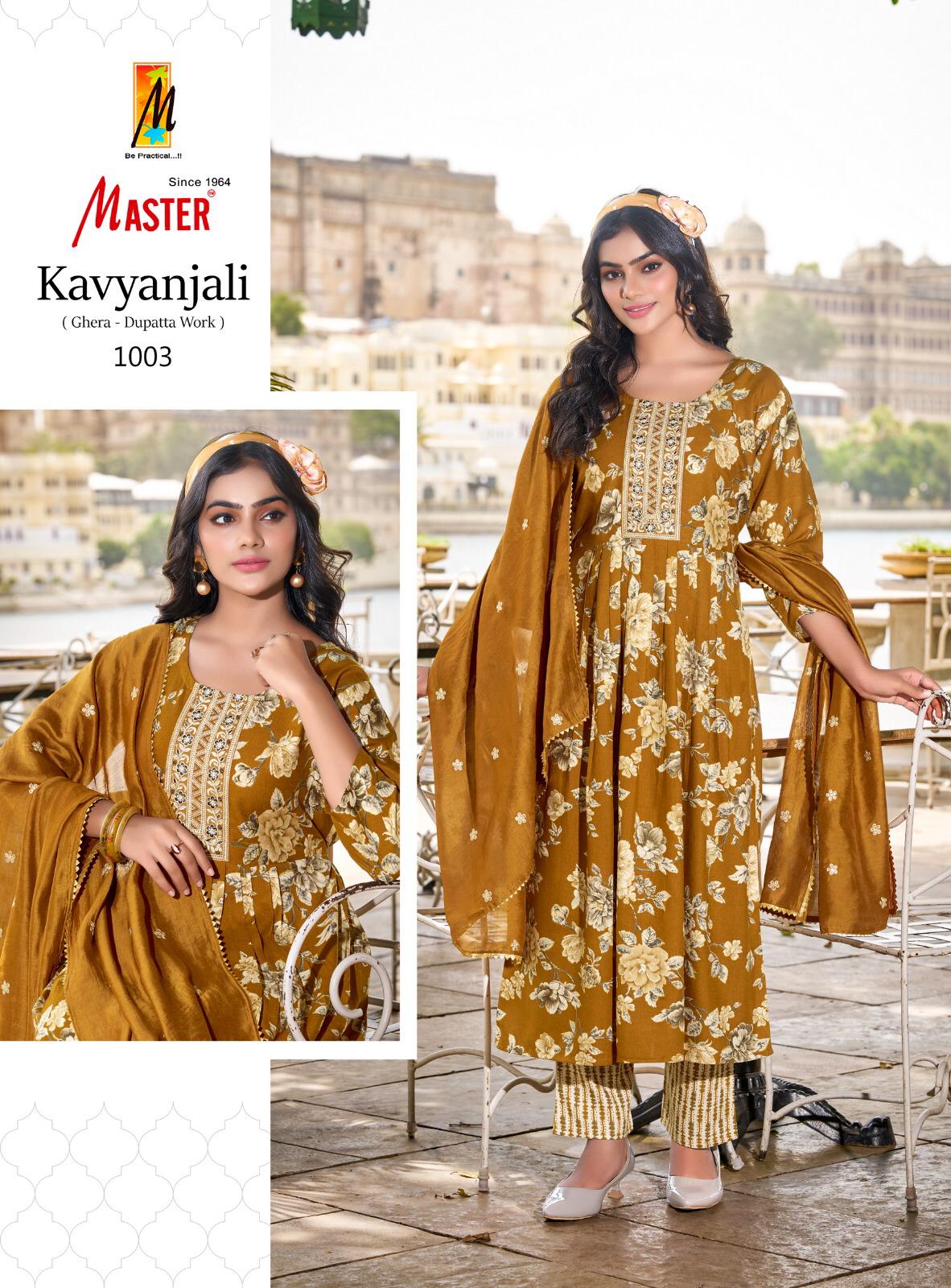 Kavyanjali Master Rayon Foil Readymade Anarkali Suits Manufacturer Gujarat