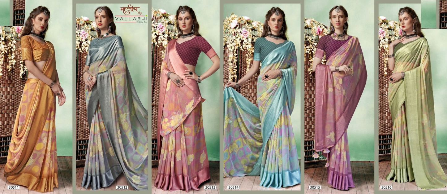 Kavyanshi Vol 2 Vallabhi Prints Georgette Sarees Exporter Ahmedabad