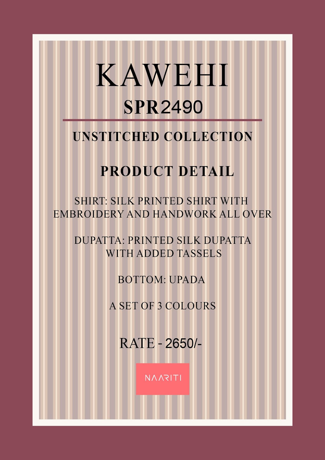 Kawehi Naariti Pant Style Suits Supplier