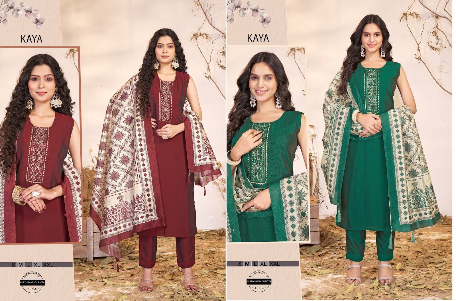 Kaya Colorx Cotton Readymade Pant Style Suits Manufacturer Ahmedabad