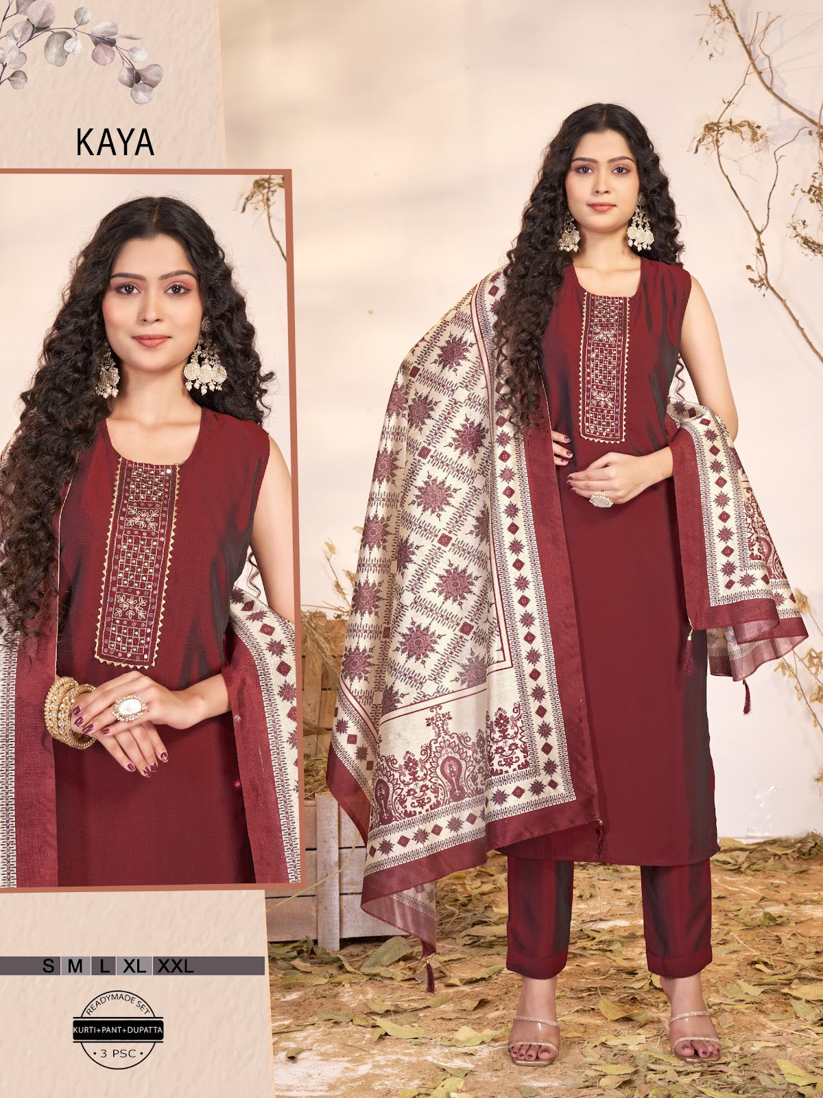 Kaya Colorx Cotton Readymade Pant Style Suits Manufacturer Ahmedabad