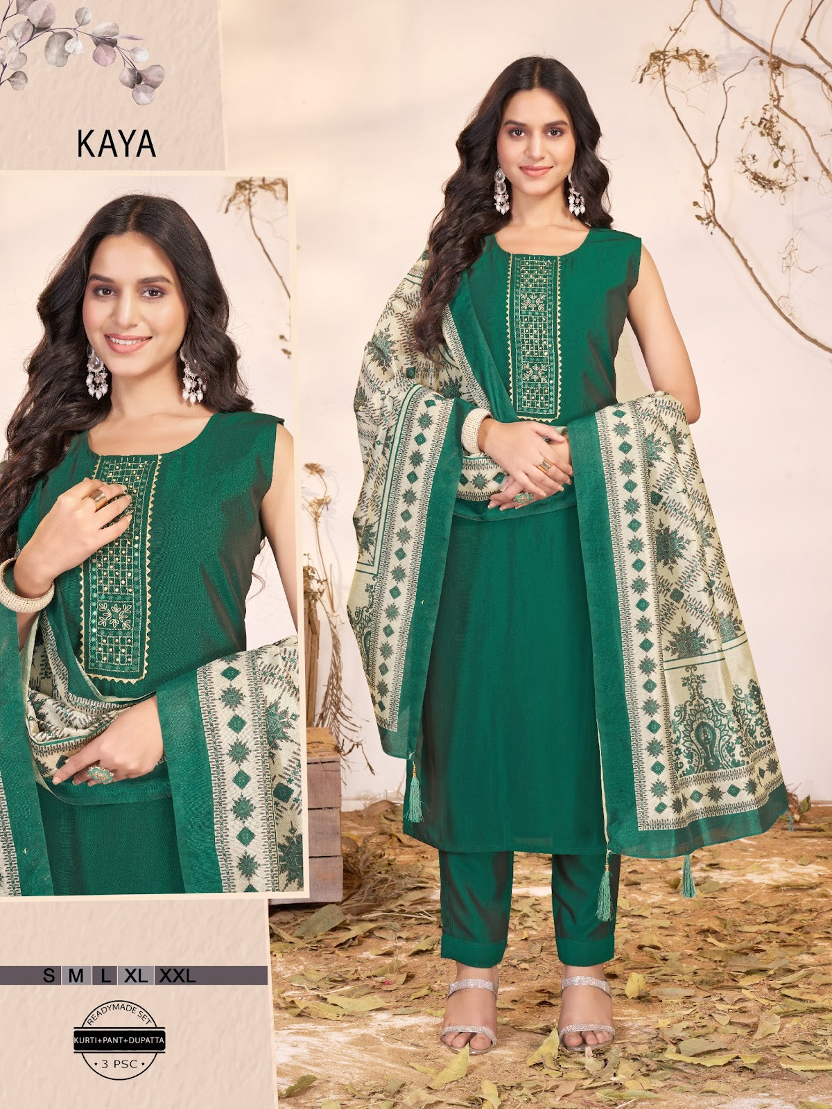 Kaya Colorx Cotton Readymade Pant Style Suits Manufacturer Ahmedabad