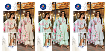 Kaya Vitara Silk Readymade Plazzo Style Suits Supplier