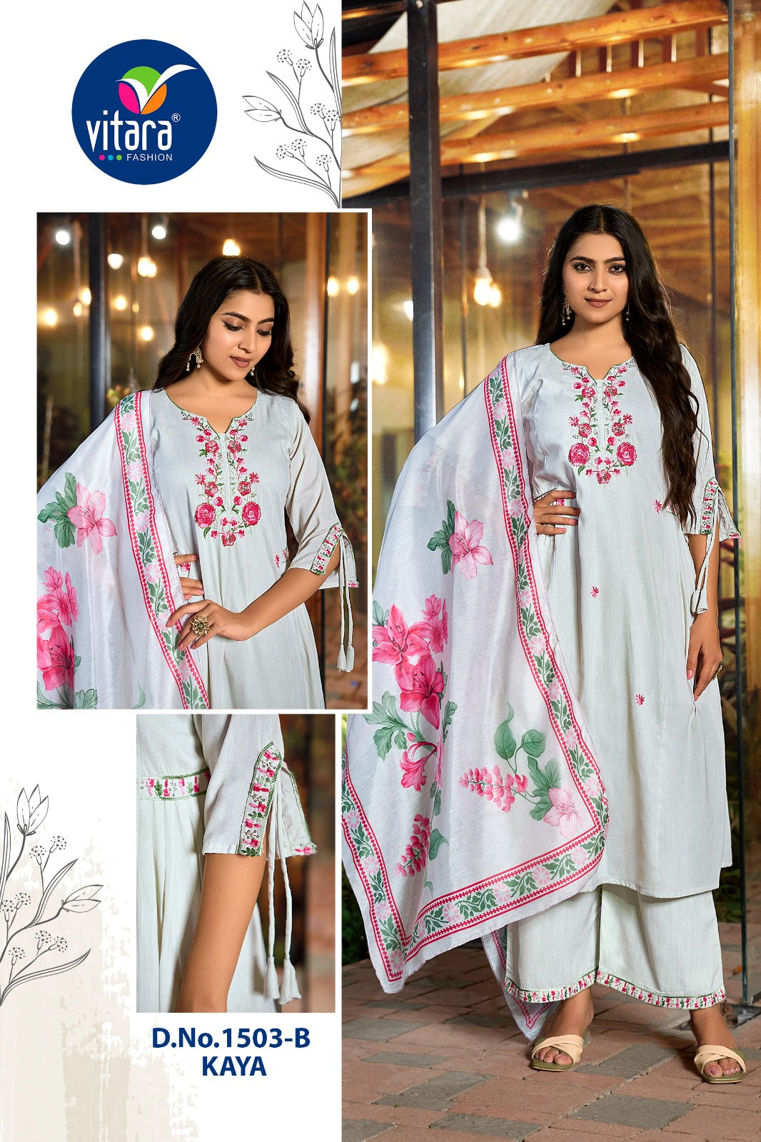 Kaya Vitara Silk Readymade Plazzo Style Suits Supplier