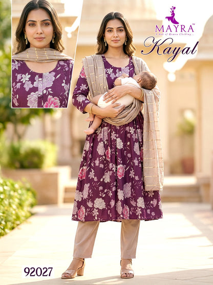 Kayal Mayra Vertican Feeding Readymade Suit Supplier Ahmedabad