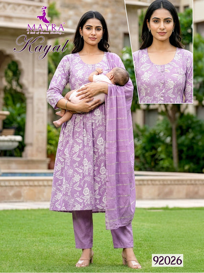 Kayal Mayra Vertican Feeding Readymade Suit Supplier Ahmedabad