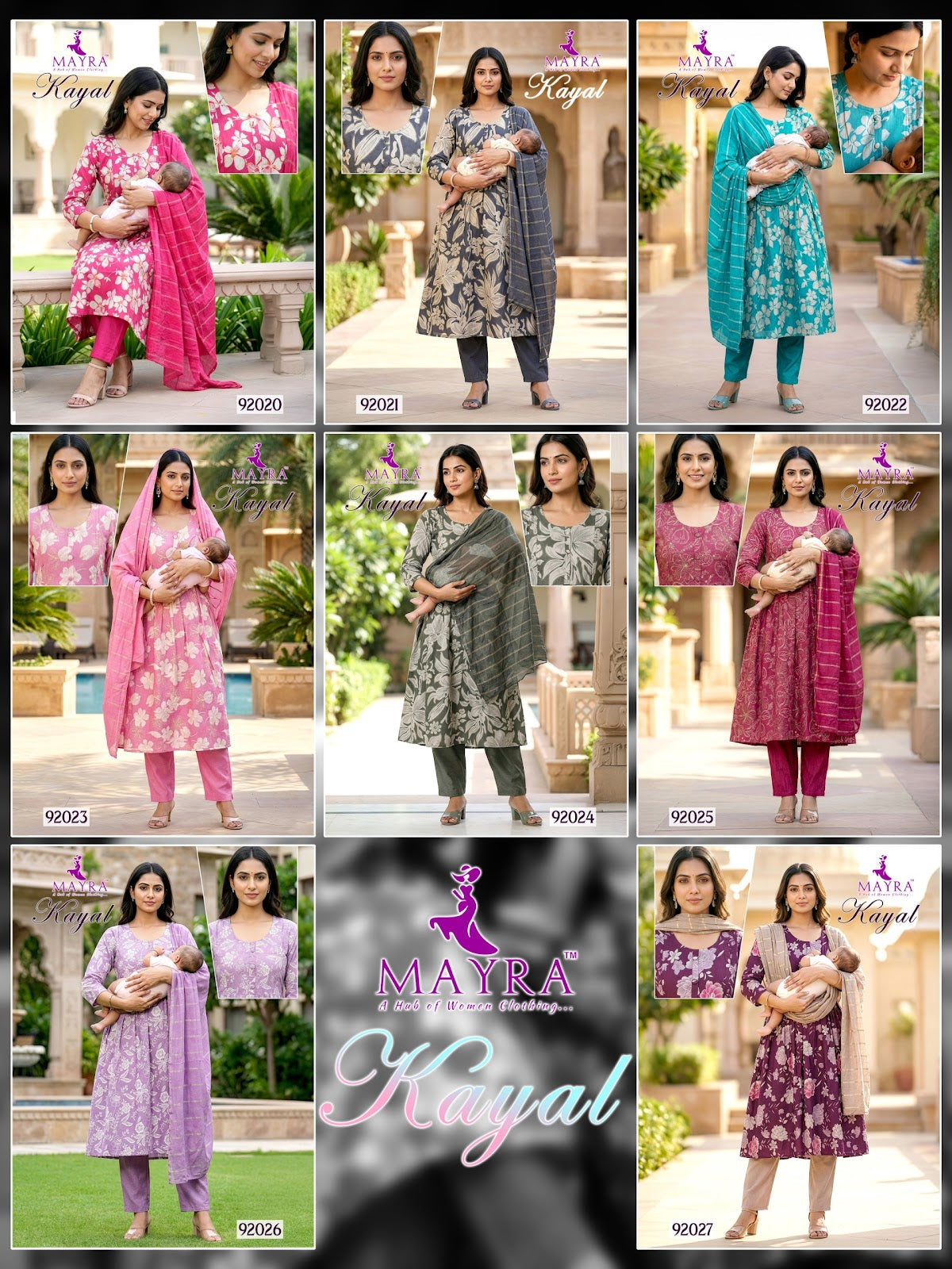 Kayal Mayra Vertican Feeding Readymade Suit Supplier Ahmedabad