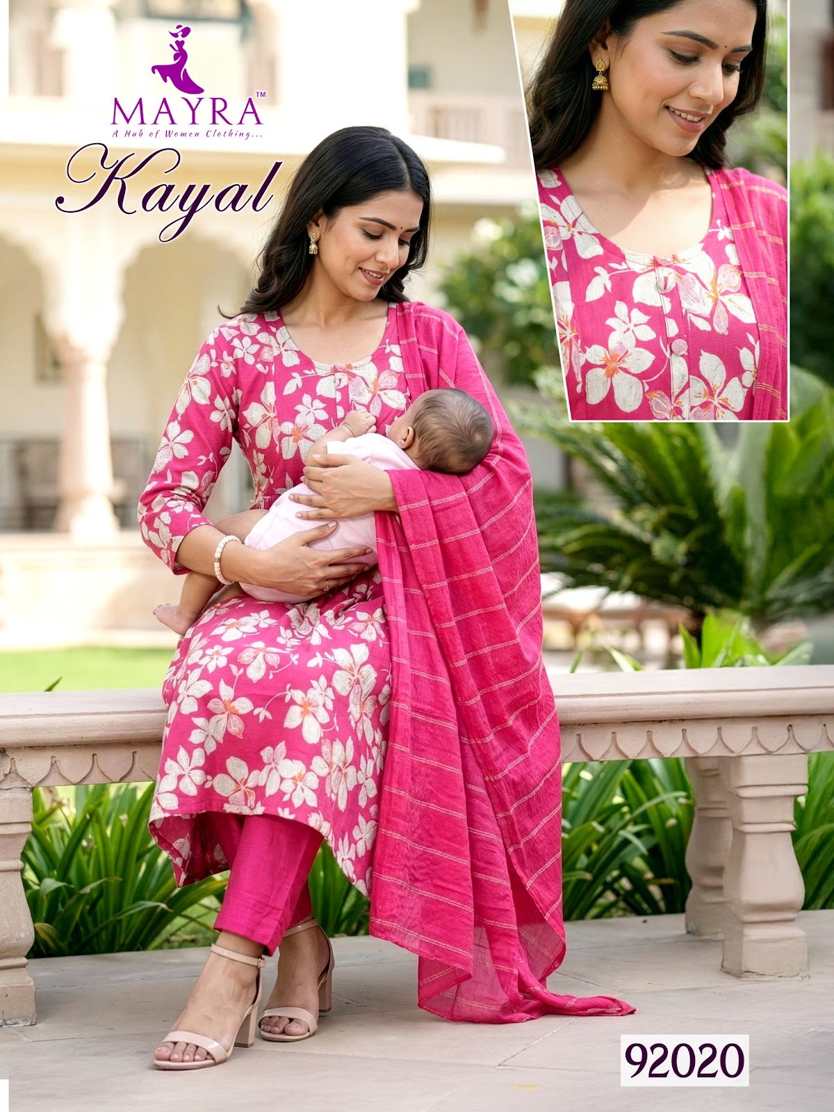 Kayal Mayra Vertican Feeding Readymade Suit Supplier Ahmedabad