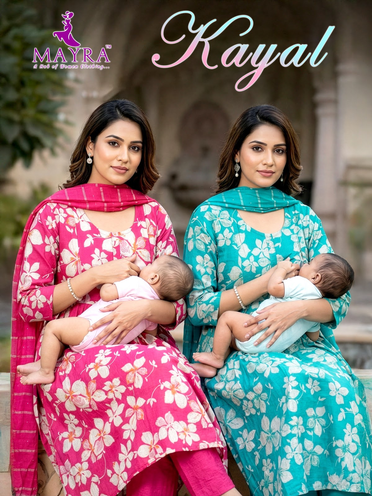 Kayal Mayra Vertican Feeding Readymade Suit Supplier Ahmedabad