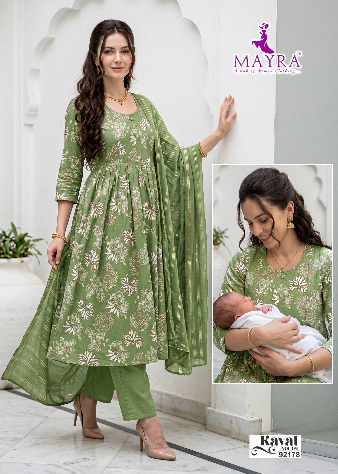 Kayal Vol 4 Mayra Vertican Feeding Readymade Suit Wholesaler India