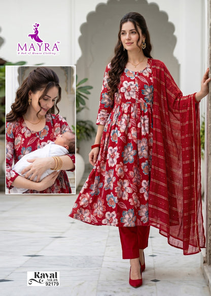 Kayal Vol 4 Mayra Vertican Feeding Readymade Suit Wholesaler India